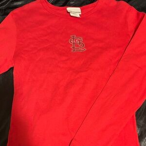 Vibrant Red Kids Long Sleeve Tee